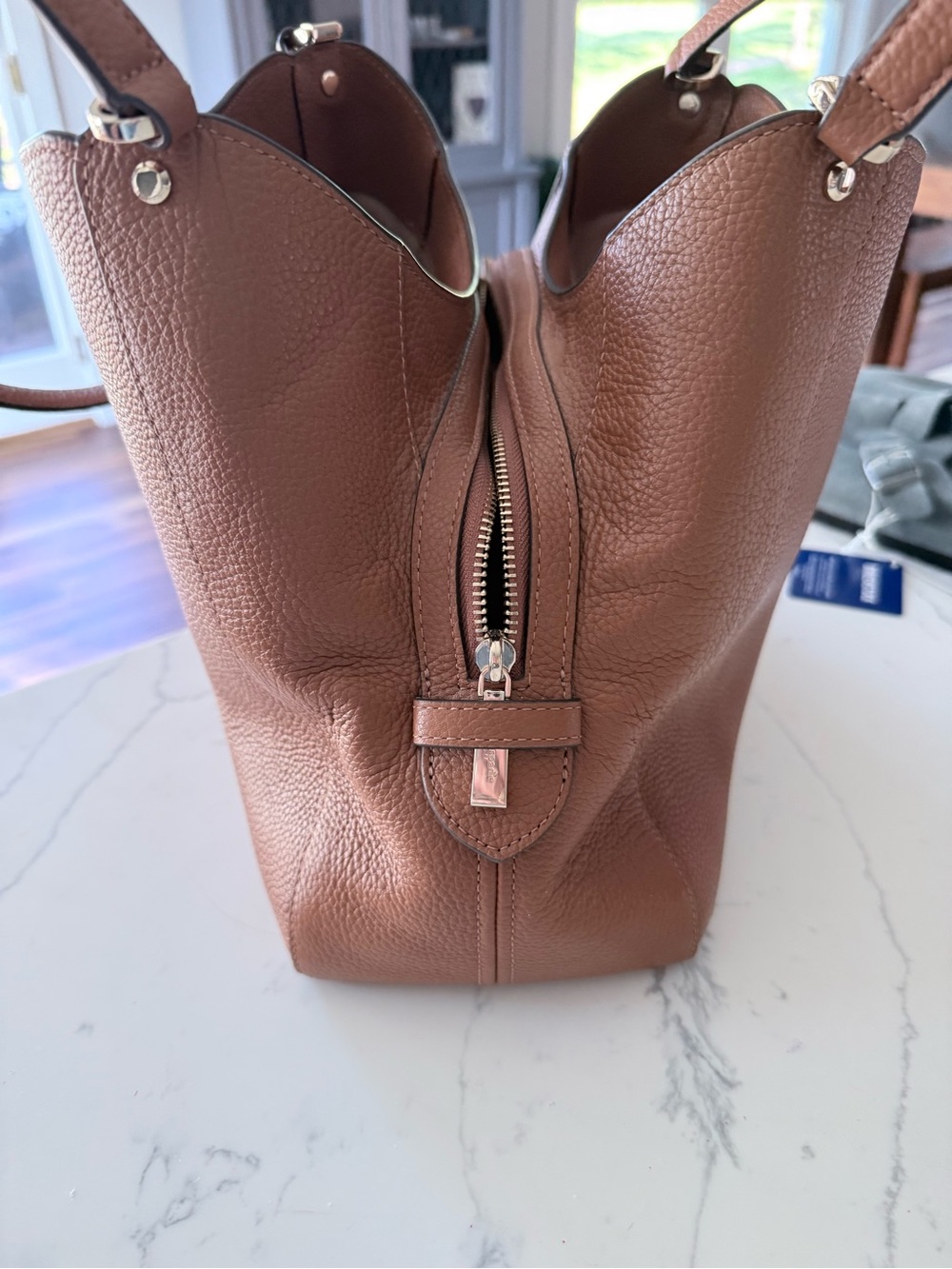 kate spade Brown Pebbled Leather Shoulder Hobo - Picture 2 of 8